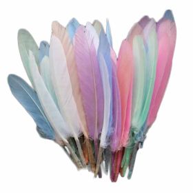 150 Pcs Light Colorful Artificial Goose Feathers for DIY Art Craft Party Decor, 3-6 inch