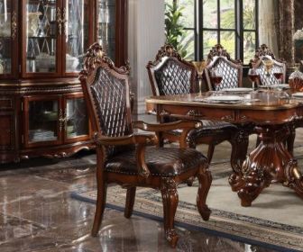 Picardy Arm Chair (Set-2), Cherry Oak & PU 68223