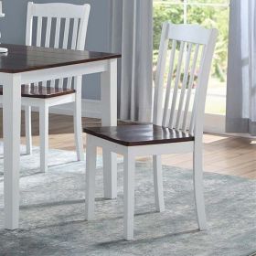 Green Leigh Dining Chair; White & Walnut 77077