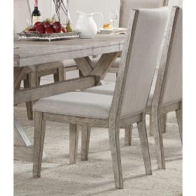 Rocky Side Chair (Set-2) in Fabric & Gray Oak 72862