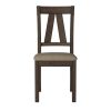 BrownSide Chairs,2pc Metal Banded Rivets Cotton Fabric