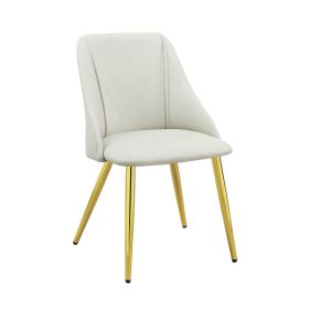 Gaines Side Chair(Set-2); White PU DN01259