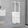 Towel Rack White 9.8"x7.9"x37.4" Steel