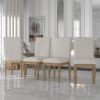 TREXM, 4ea Dining chairs with Nailhead (Natural Wood Wash)