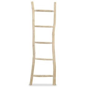 Towel Ladder with 5 Rungs Teak 17.7"x59" Natural