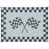 Reversible Black & White Racing Flag Mat