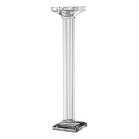 17 Inch Tall Pillar Candle Holder, Glass, Classic Clean Lined Finish, Clear