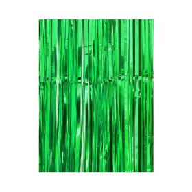 12 Packs 1m*2m  green Multicolor Tinsel Foil Fringe Curtains Photo Booth Props for Engagement Bridal Shower Bachelorette