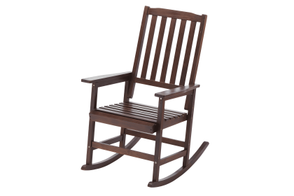 Acacia Indoor Rocking Chair, Outdoor Solid Wood Patio Furniture New Style Brown