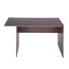 47.4" L Computer Desk with movable bookcase; brown