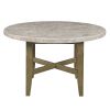ACME Karsen DINING TABLE W/MARBLE TOP Marble Top & Rustic Oak