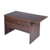 47.4" L Computer Desk with movable bookcase; brown