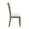 Karsen SIDE CHAIR (SET-2) Beige Linen & Rustic Oak