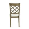Karsen SIDE CHAIR (SET-2) Beige Linen & Rustic Oak
