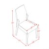 Bernice Side Chair (Set-2); Fabric; Gray Oak