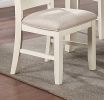 White Classic 2pcs Dining Chairs, Ladder Backs Side Chair