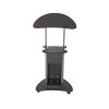 Techni Mobili Sit-to-Stand Rolling Adjustable Laptop Cart With Storage; Black