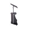 Techni Mobili Sit-to-Stand Rolling Adjustable Laptop Cart With Storage; Black