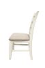 White Classic 2pcs Dining Chairs, Ladder Backs Side Chair