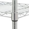 3 Tier Wire Shelf Rolling Cart, Zinc, 500 lb Capacity