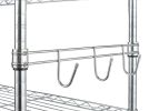 3 Tier Wire Shelf Rolling Cart, Zinc, 500 lb Capacity