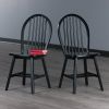 Windsor 2-Pc Chair Set; Black