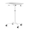Techni Mobili White Sit to Stand Mobile Laptop Computer Stand