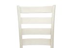 White Classic 2pcs Dining Chairs, Ladder Backs Side Chair