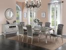 Luxury Antique Silver Wooden Set of 2 Dining Side Chairs
