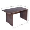 47.4" L Computer Desk with movable bookcase; brown