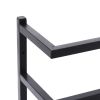 Towel Rack Black 9.4"x4.7"x37.8" Steel