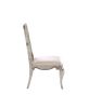 Esteban Side Chair (Set-2) in Ivory Velvet & Antique Champagne Finish 62202
