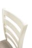 White Classic 2pcs Dining Chairs, Ladder Backs Side Chair