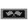 Reversible Black & White Racing Flag Mat