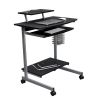 Techni Mobili Compact Computer Cart With Storage; Graphite