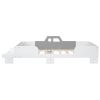 Car-Shaped Twin Bed with Bench,White