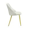 Gaines Side Chair(Set-2); White PU DN01259