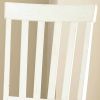 Side Chairs - Antique White, Vertical Slat Back, Scooped Seats