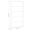 Towel Rack White 23.6"x3.9"x45.7" Steel