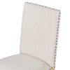 TREXM, 4ea Dining chairs with Nailhead (Natural Wood Wash)