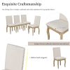 TREXM, 4ea Dining chairs with Nailhead (Natural Wood Wash)