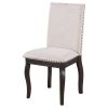 TREXM,4 Dining chairs, Fabirc Dining Chairs (Espresso)