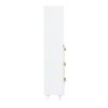 Tall Cabinet, Wooden Slim Floor Cabinet with Shelves & Drawer, White