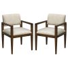 Benson Upholstered Dining Chairs with Arms (Set of 2)