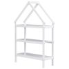 Twin House-Shaped Floor Bed - 2 Detachable Stands