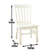 Side Chairs - Antique White, Vertical Slat Back, Scooped Seats