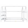 Twin House-Shaped Floor Bed - 2 Detachable Stands