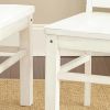 Side Chairs - Antique White, Vertical Slat Back, Scooped Seats