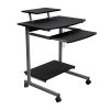 Techni Mobili Compact Computer Cart With Storage; Graphite