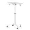 Techni Mobili White Sit to Stand Mobile Laptop Computer Stand